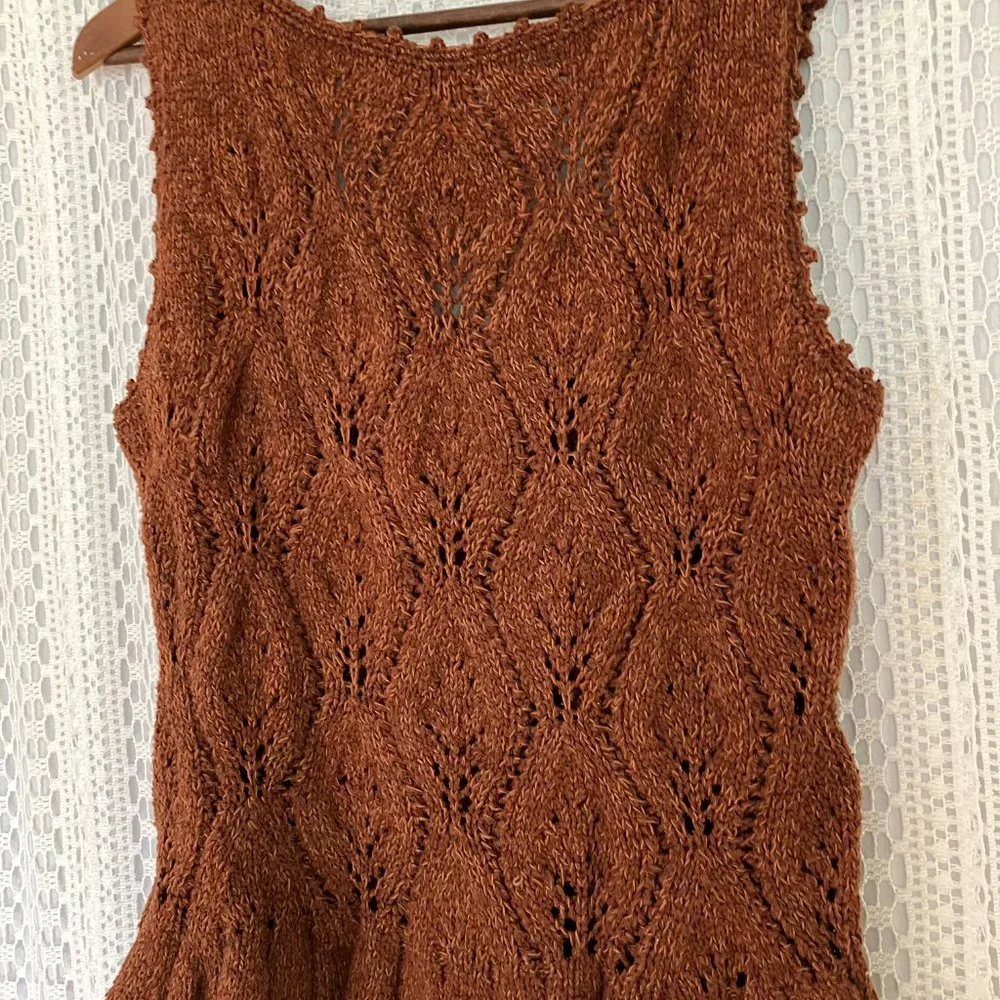 Vintage Peruvian Connection Vest  100%P ima Cotton - Picture 3 of 3